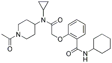 2-[2-((1-ACETYLPIPERIDIN-4-YL)CYCLOPROPYLAMINO)-2-OXOETHOXY]-N-CYCLOHEXYLBENZAMIDE Struktur