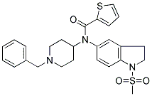 N-(1-BENZYLPIPERIDIN-4-YL)-N-(2,3-DIHYDRO-1-(METHYLSULPHONYL)-(1H)-INDOL-5-YL)THIOPHENE-2-CARBOXAMIDE Struktur