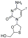 (+/-)-BETA-D-L-2',3'-DIDEOXY 3'-THIACYTIDINE, [5-3H(N)]- Struktur