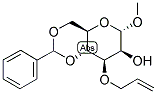 METHYL 3-O-ALLYL-4,6-O-BENZYLIDENE-A-D-MANNOPYRANOSIDE Struktur