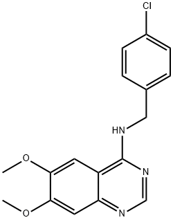 N-(4-CHLOROBENZYL)-6,7-DIMETHOXY-4-QUINAZOLINAMINE Struktur