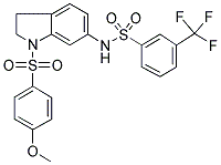 N-[2,3-DIHYDRO-1-[(4-METHOXYPHENYL)SULPHONYL]-(1H)-INDOL-6-YL]-3-(TRIFLUOROMETHYL)BENZENESULPHONAMIDE Struktur