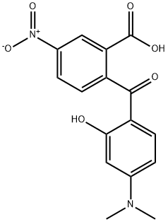 2'-CARBOXY-4-DIMETHYLAMINO-2-HYDROXY-4'-NITROBENZOPHENONE Struktur