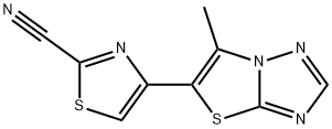 4-(6-METHYL[1,3]THIAZOLO[3,2-B][1,2,4]TRIAZOL-5-YL)-1,3-THIAZOLE-2-CARBONITRILE Struktur