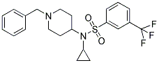 N-(1-BENZYLPIPERIDIN-4-YL)-N-CYCLOPROPYL-3-(TRIFLUOROMETHYL)BENZENESULPHONAMIDE Struktur