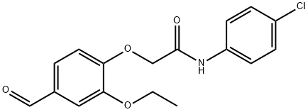 N-(4-CHLORO-PHENYL)-2-(2-ETHOXY-4-FORMYL-PHENOXY)-ACETAMIDE Struktur