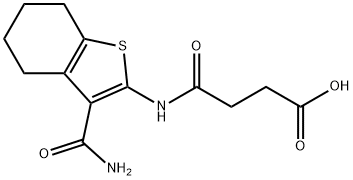 N-(3-CARBAMOYL-4,5,6,7-TETRAHYDRO-BENZO[B]THIOPHEN-2-YL)-SUCCINAMIC ACID Struktur