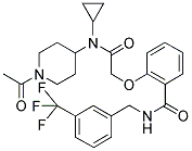 2-[2-((1-ACETYLPIPERIDIN-4-YL)CYCLOPROPYLAMINO)-2-OXOETHOXY]-N-(3-(TRIFLUOROMETHYL)BENZYL)BENZAMIDE Struktur