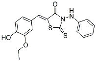 (5Z)-3-ANILINO-5-(3-ETHOXY-4-HYDROXYBENZYLIDENE)-2-THIOXO-1,3-THIAZOLIDIN-4-ONE Struktur