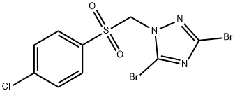 3,5-DIBROMO-1-([(4-CHLOROPHENYL)SULFONYL]METHYL)-1H-1,2,4-TRIAZOLE Struktur