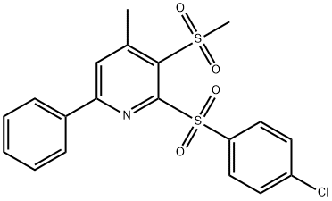 2-[(4-CHLOROPHENYL)SULFONYL]-4-METHYL-3-(METHYLSULFONYL)-6-PHENYLPYRIDINE Struktur