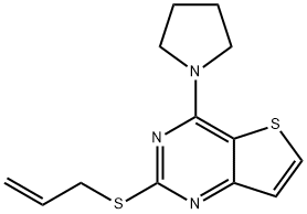 2-(ALLYLSULFANYL)-4-(1-PYRROLIDINYL)THIENO[3,2-D]PYRIMIDINE Struktur