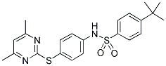 4-TERT-BUTYL-N-[4-[(4,6-DIMETHYLPYRIMIDIN-2-YL)THIO]PHENYL]BENZENESULPHONAMIDE Struktur