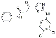 3-[2-(3,4-DICHLOROANILINO)-1,3-THIAZOL-5-YL]-3-OXO-N-PHENYLPROPANAMIDE Struktur