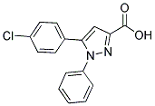 5-(4-CHLOROPHENYL)-1-PHENYL-1H-PYRAZOLE-3-CARBOXYLIC ACID Struktur