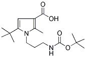 1-(N-TERT-BUTOXYCARBONYLAMINOPROPYL)-5-TERT-BUTYL-2-METHYLPYRROLE-3-CARBOXYLIC ACID Struktur