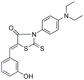 (5Z)-3-[4-(DIETHYLAMINO)PHENYL]-5-(3-HYDROXYBENZYLIDENE)-2-THIOXO-1,3-THIAZOLIDIN-4-ONE Struktur