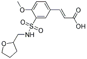 (2E)-3-(4-METHOXY-3-([(TETRAHYDROFURAN-2-YLMETHYL)AMINO]SULFONYL)PHENYL)ACRYLIC ACID Struktur