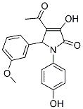 4-ACETYL-3-HYDROXY-1-(4-HYDROXYPHENYL)-5-(3-METHOXYPHENYL)-1,5-DIHYDRO-2H-PYRROL-2-ONE Struktur