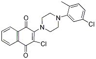 2-CHLORO-3-[4-(5-CHLORO-2-METHYLPHENYL)PIPERAZINO]NAPHTHOQUINONE Struktur