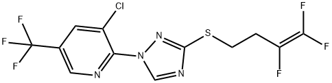 1-[3-CHLORO-5-(TRIFLUOROMETHYL)-2-PYRIDINYL]-1H-1,2,4-TRIAZOL-3-YL 3,4,4-TRIFLUORO-3-BUTENYL SULFIDE Struktur