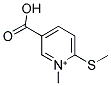 5-CARBOXY-1-METHYL-2-(METHYLSULFANYL)PYRIDINIUM Struktur