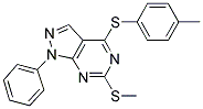 4-[(4-METHYLPHENYL)SULFANYL]-6-(METHYLSULFANYL)-1-PHENYL-1H-PYRAZOLO[3,4-D]PYRIMIDINE Struktur