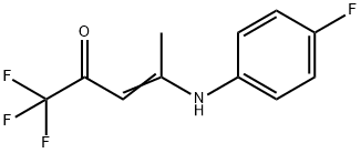 1,1,1-TRIFLUORO-4-(4-FLUOROANILINO)-3-PENTEN-2-ONE Struktur