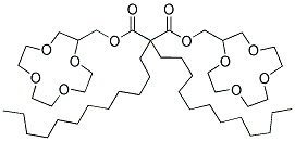 BIS[(12-CROWN-4)METHYL] 2,2-DIDODECYLMALONATE Struktur