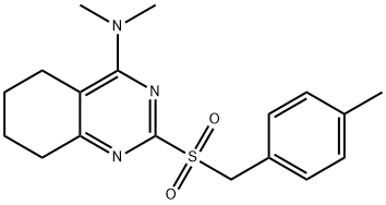 N,N-DIMETHYL-2-[(4-METHYLBENZYL)SULFONYL]-5,6,7,8-TETRAHYDRO-4-QUINAZOLINAMINE Struktur