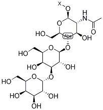 GAL-ALPHA1-3GAL-BETA1-4GLCNAC-BETA1-HDPE Struktur