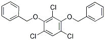 2,4-BIS(BENZYLOXY)-1,3,5-TRICHLOROBENZENE Struktur