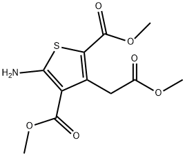 DIMETHYL 5-AMINO-3-(2-METHOXY-2-OXOETHYL)-2,4-THIOPHENEDICARBOXYLATE Struktur