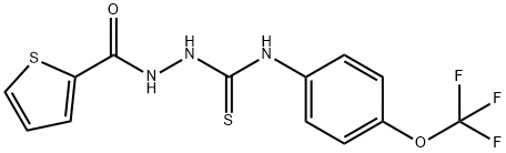 1-THIOPHENECARBONYL-4-(4-(TRIFLUOROMETHOXY)PHENYL)THIOSEMICARBAZIDE Struktur