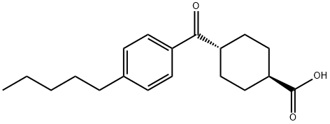 TRANS-4-(4-N-PENTYLBENZOYL)CYCLOHEXANE-1-CARBOXYLIC ACID Struktur