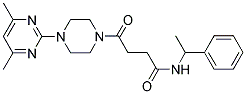 4-[4-(4,6-DIMETHYLPYRIMIDIN-2-YL)PIPERAZIN-1-YL]-N-(A-METHYLBENZYL)-4-OXOBUTANAMIDE Struktur