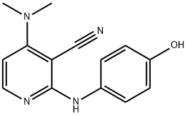 4-(DIMETHYLAMINO)-2-(4-HYDROXYANILINO)NICOTINONITRILE Struktur