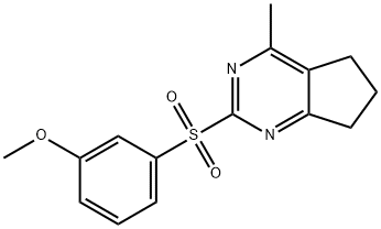 2-[(3-METHOXYPHENYL)SULFONYL]-4-METHYL-6,7-DIHYDRO-5H-CYCLOPENTA[D]PYRIMIDINE Struktur