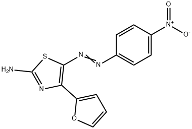 2-AMINO-4-(2-FURYL)-5-((4-NITROPHENYL)DIAZENYL)-1,3-THIAZOLE Struktur