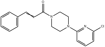 1-[4-(6-CHLORO-2-PYRIDINYL)PIPERAZINO]-3-PHENYL-2-PROPEN-1-ONE Struktur