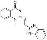 2-[(1H-BENZIMIDAZOL-2-YLMETHYL)THIO]-1-METHYLQUINAZOLIN-4(1H)-ONE Struktur