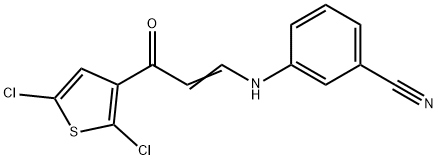 3-([(E)-3-(2,5-DICHLORO-3-THIENYL)-3-OXO-1-PROPENYL]AMINO)BENZENECARBONITRILE Struktur