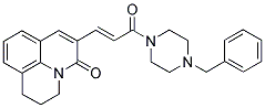 6-[3-(4-BENZYLPIPERAZINO)-3-OXO-(E)-PROPENYL]-2,3-DIHYDRO-5(1H)-BENZO[IJ]QUINOLIZINONE Struktur