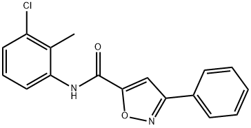 N-(3-CHLORO-2-METHYLPHENYL)-3-PHENYL-5-ISOXAZOLECARBOXAMIDE Struktur