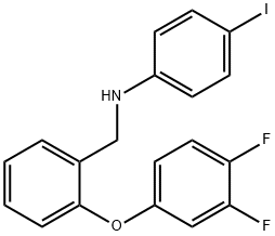 N-[2-(3,4-DIFLUOROPHENOXY)BENZYL]-4-IODOANILINE Struktur