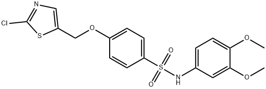 4-[(2-CHLORO-1,3-THIAZOL-5-YL)METHOXY]-N-(3,4-DIMETHOXYPHENYL)BENZENESULFONAMIDE Struktur