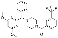 1-[A-(4,6-DIMETHOXYPYRIMIDIN-2-YL)BENZYL]-4-[3-(TRIFLUOROMETHYL)BENZOYL]PIPERAZINE Struktur