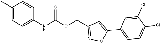 [5-(3,4-DICHLOROPHENYL)-3-ISOXAZOLYL]METHYL N-(4-METHYLPHENYL)CARBAMATE Struktur