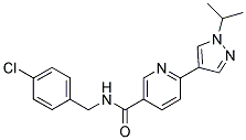 N-(4-CHLOROBENZYL)-6-[1-(ISOPROPYL)-(1H)-PYRAZOL-4-YL]PYRIDINE-3-CARBOXAMIDE Struktur