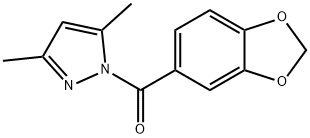 1,3-BENZODIOXOL-5-YL(3,5-DIMETHYL-1H-PYRAZOL-1-YL)METHANONE Struktur